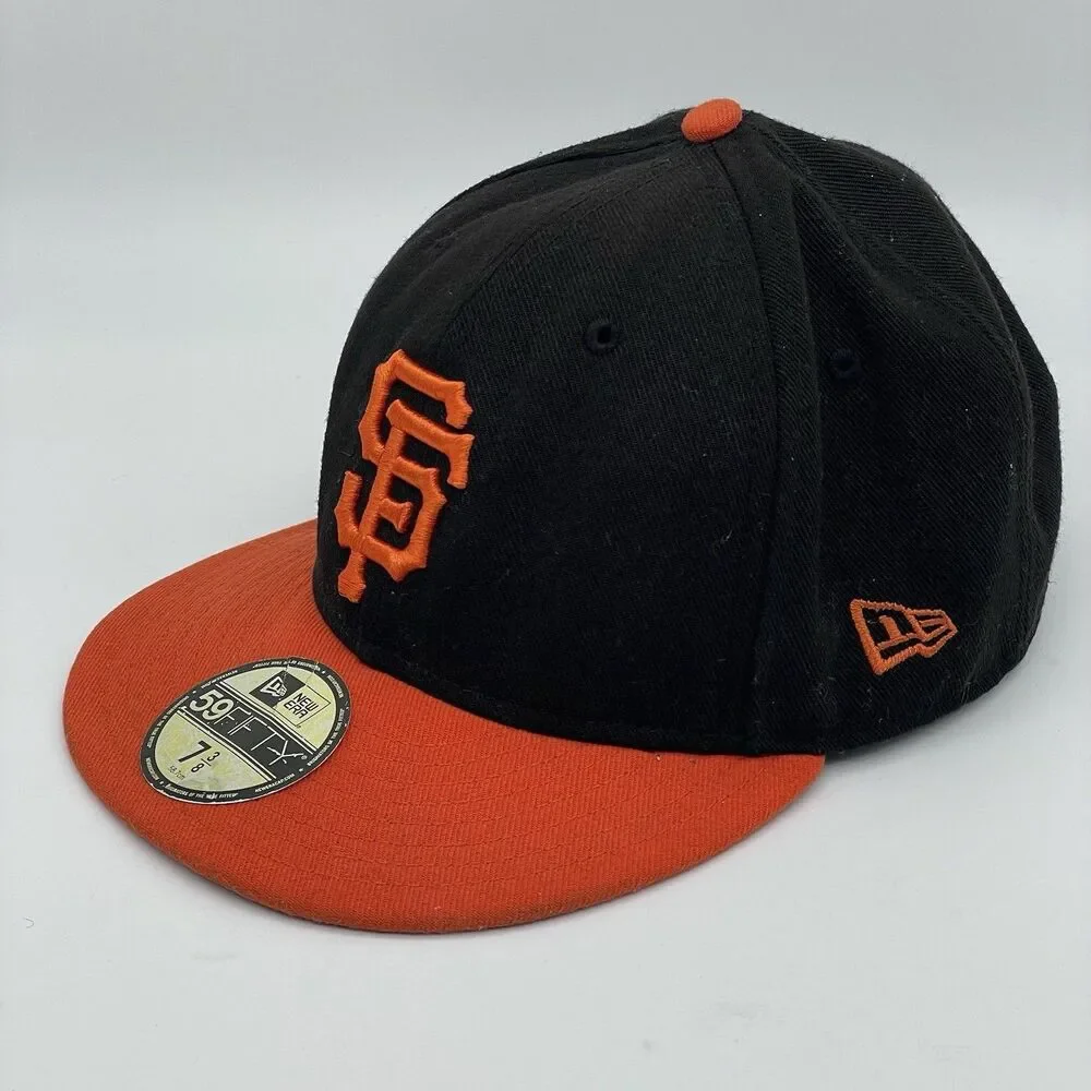 Vintage San Francisco Giants Hat New Era Cap 7 3/8 USA 2000s Y2K Era 2 Tone MLB